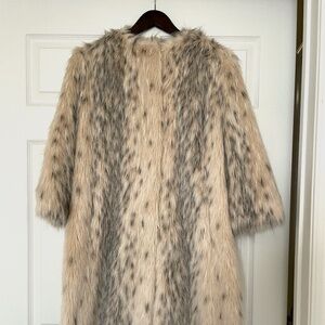 Prada Faux Fur Knee Length Coat , excellent condition